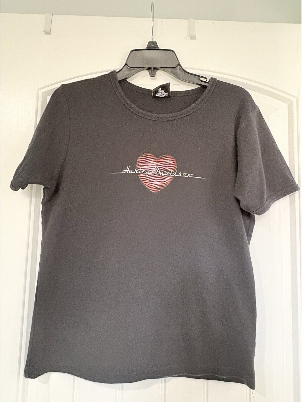 Harley Davidson Women’s XL Black Top Chattanooga TN Heart Logo
